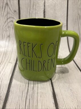 Rae Dunn Hocus Pocus Disney Lime Green Ceramic Mug with Black Interior